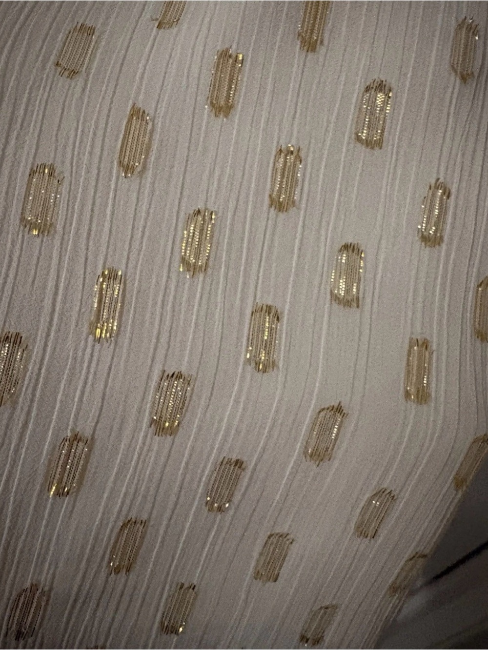 torrid Cream Blouse with Gold Foil Detail - Picture 3 of 6